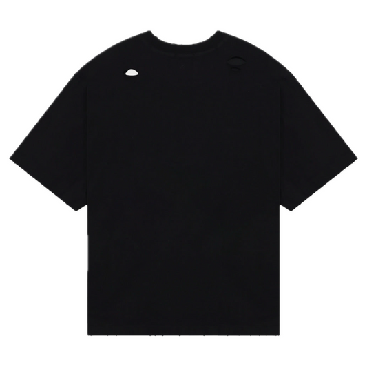 WE11DONE DESTROYED REVERSE LOGO TEE