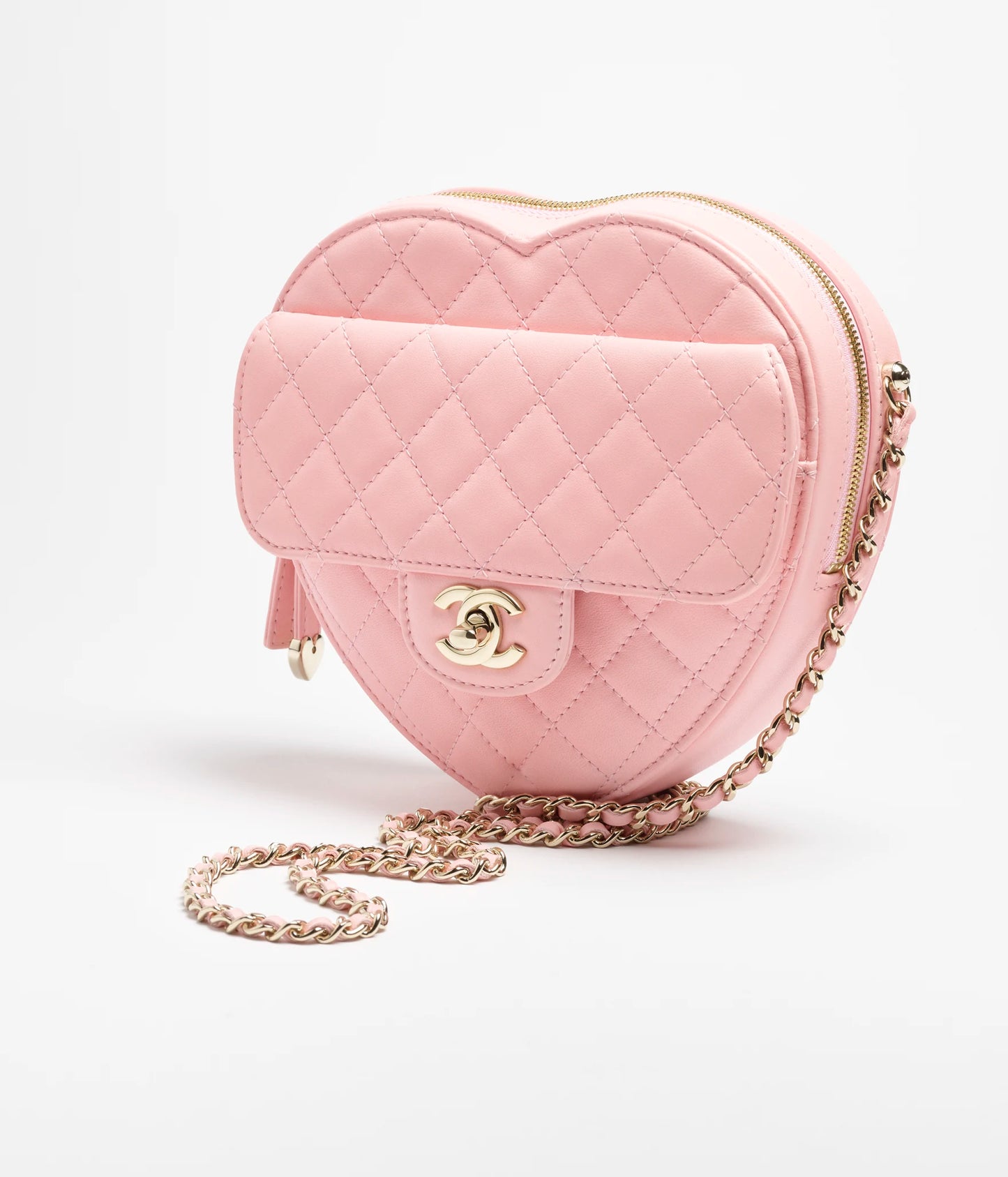 CHANEL HEART BAG LAMBSKIN LIGHT PINK AP2784-B07958-U2360