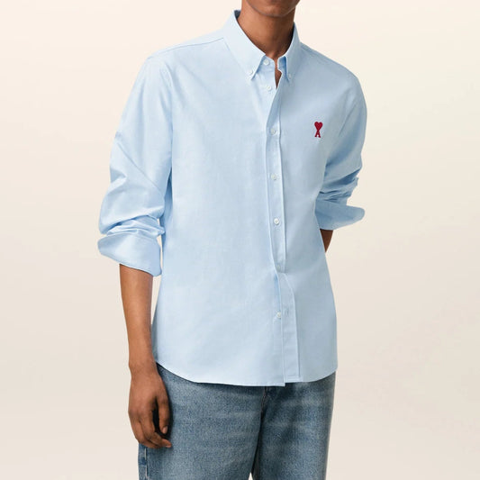 AMI PARIS SKY BLUE BOTTON DOWN AMI DE COEUR SHIRT