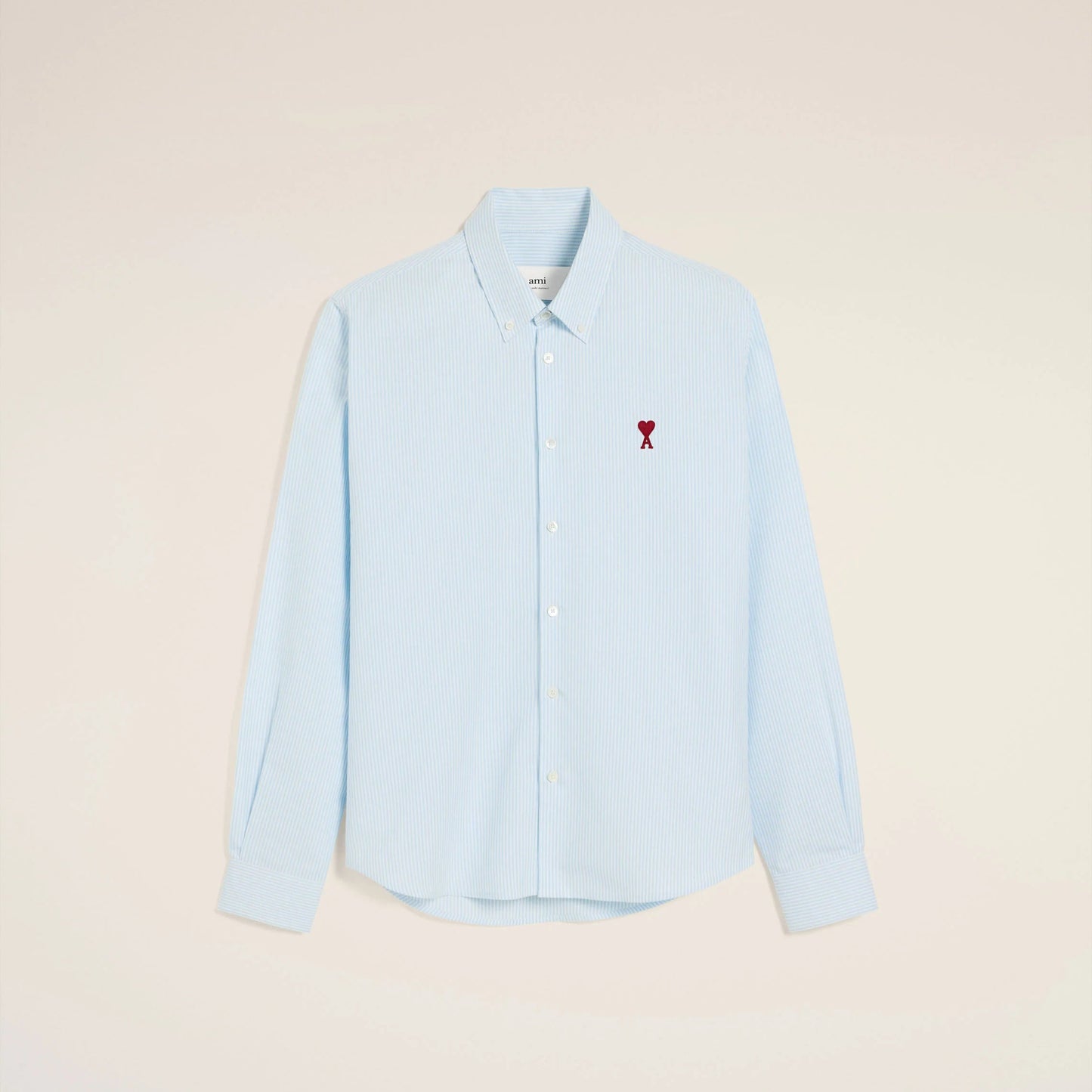AMI PARIS BLUE BOTTON DOWN AMI DE COEUR SHIRT