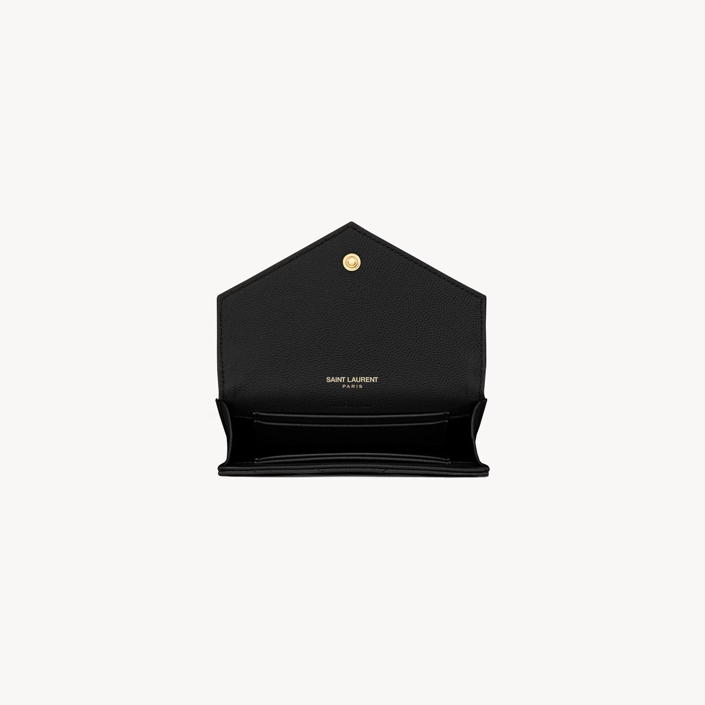 YSL CASSANDRE MATELASSÉ SMALL ENVELOPE WALLET IN GRAIN DE POUDRE LEATHER