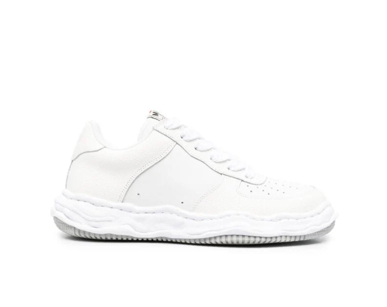 (A11FW712)MAISON MIHARA YASUHIRO "WAYNE" OG SOLE EMBOSSED LEATHER LOW TOP SNEAKER WHITE/WHITE