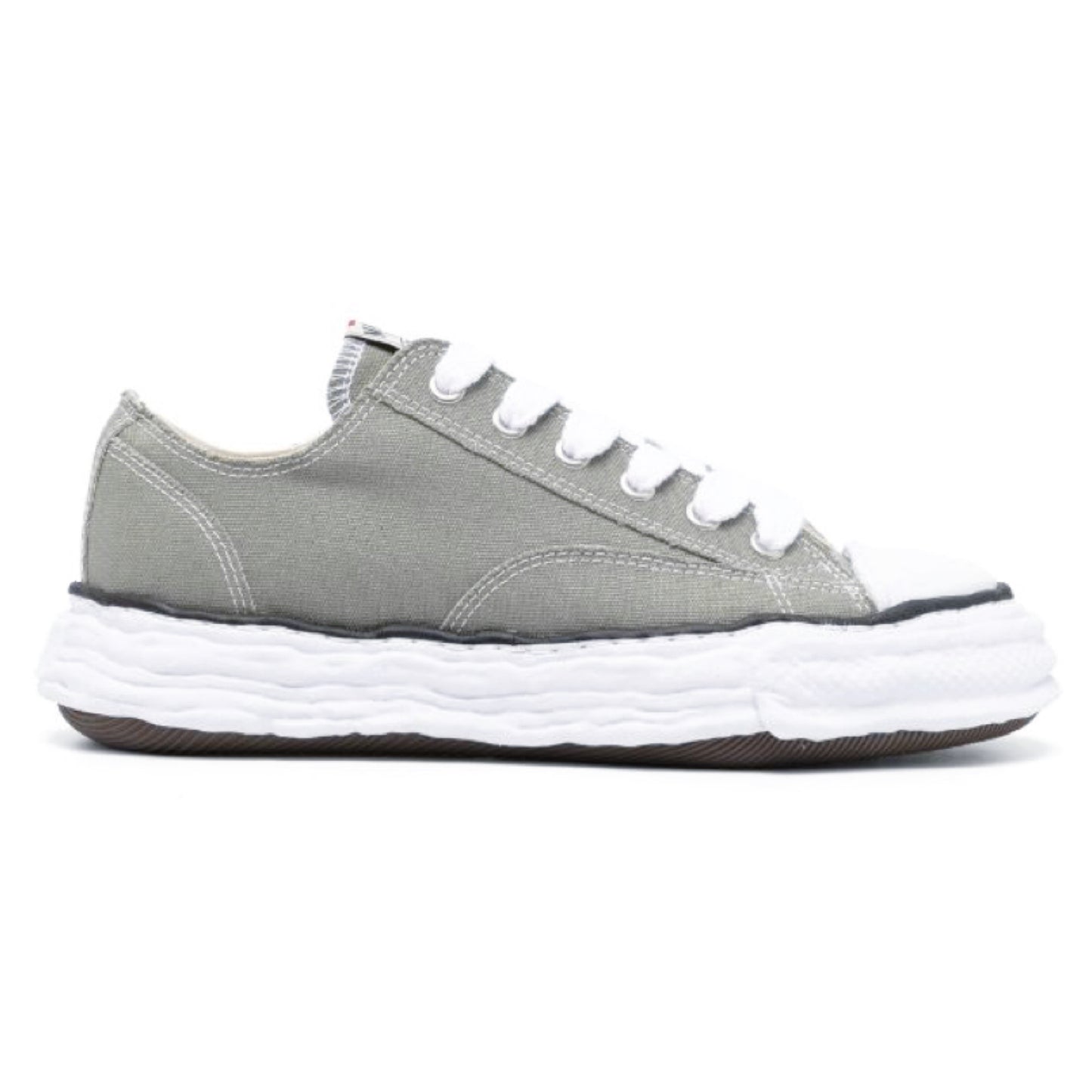 (A11FW702)MAISON MIHARA YASUHIRO "PETERSON" OG SOLE CANVAS LOW TOP SNEAKER GRAY