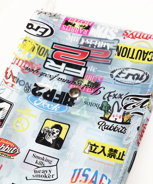 FR2 23FW RABBIT LOGOS CLEAR POUCH