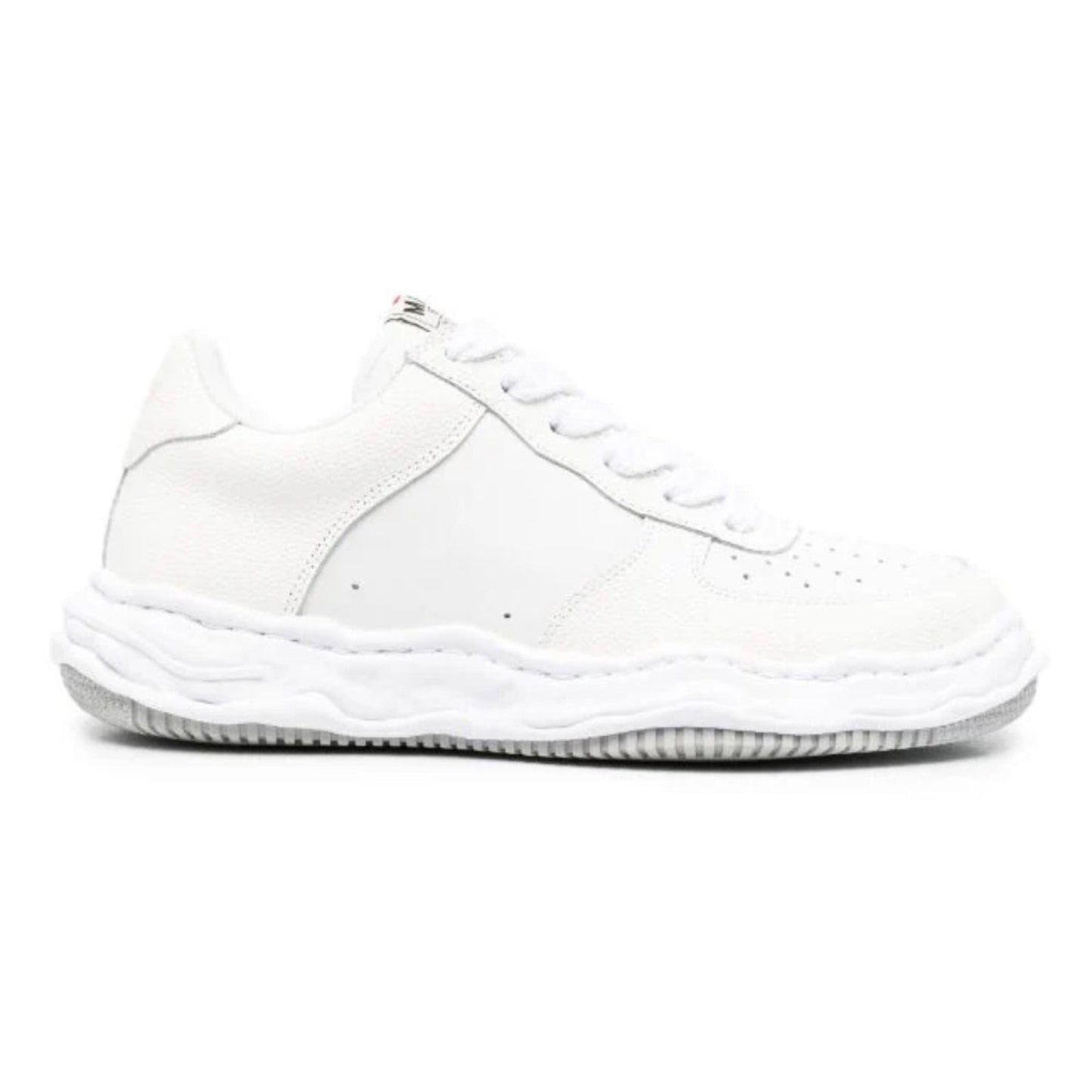 (A11FW712)MAISON MIHARA YASUHIRO "WAYNE" OG SOLE EMBOSSED LEATHER LOW TOP SNEAKER WHITE/WHITE
