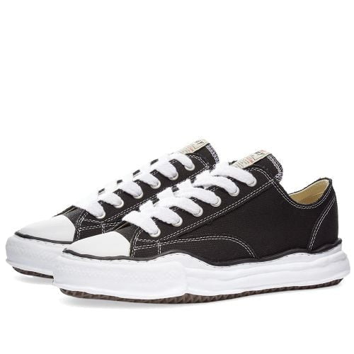(A01FW702)MAISON MIHARA YASUHIRO "PETERSON" OG SOLE CANVAS LOW TOP SNEAKER BLACK