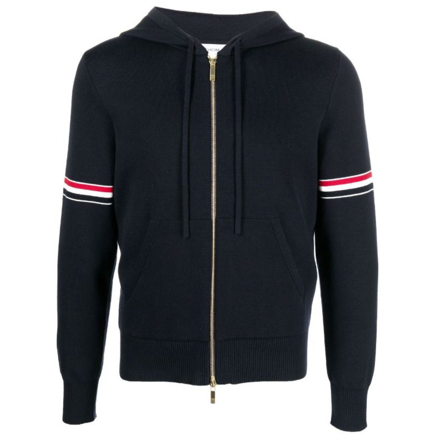THOM BROWNE STRIPED ZIP UP HOODIE MKT008AY3007