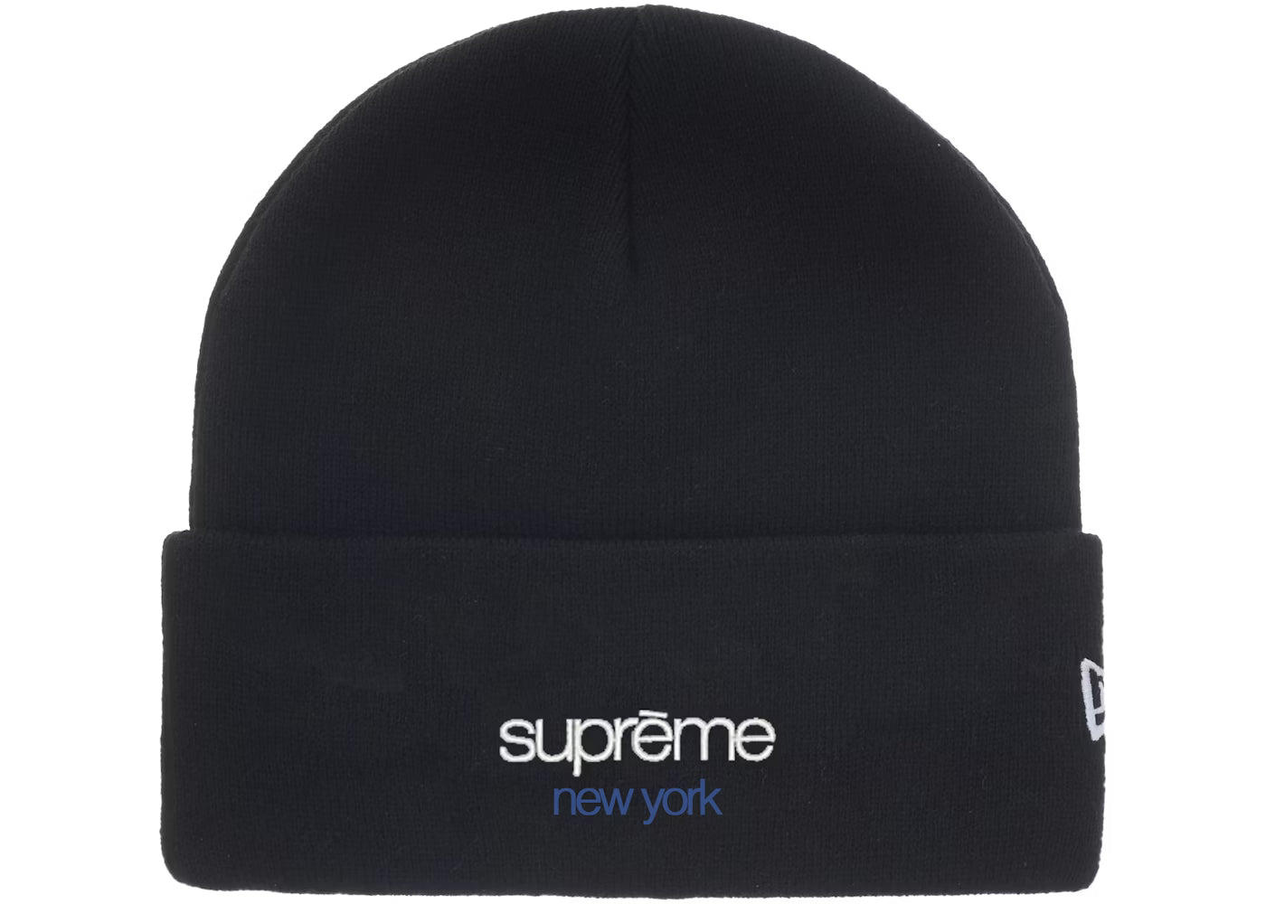 SUPREME 25FW NEW ERA® CLASSIC LOGO SHOP BEANIE ( NEW YORK BLACK)