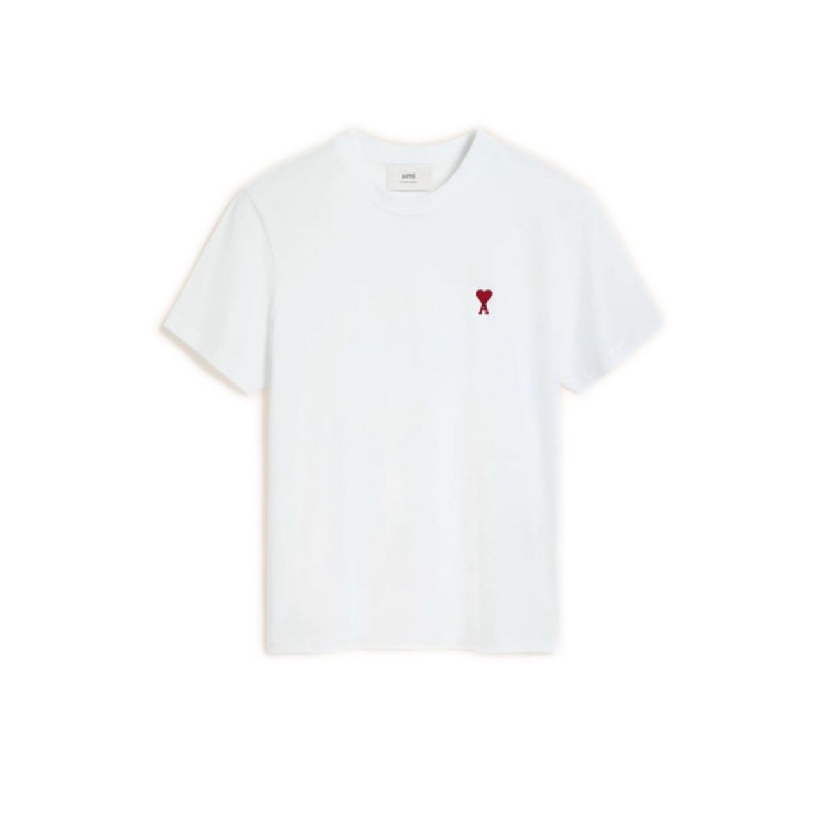 AMI PARIS WHITE COTTON AMI DE COEUR TEE