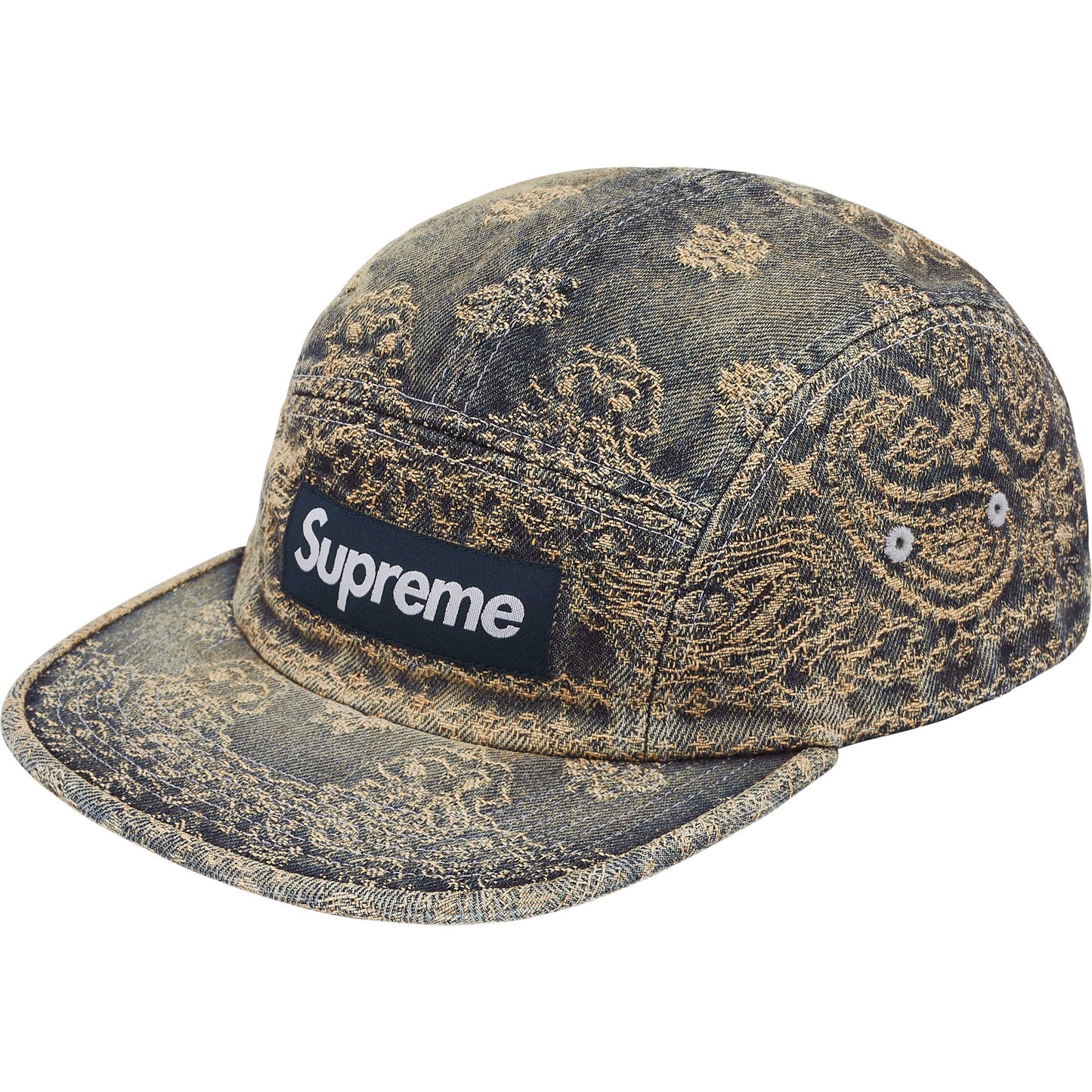 SUPREME 25SS BANDANA JACQUARD DENIM CAMP CAP