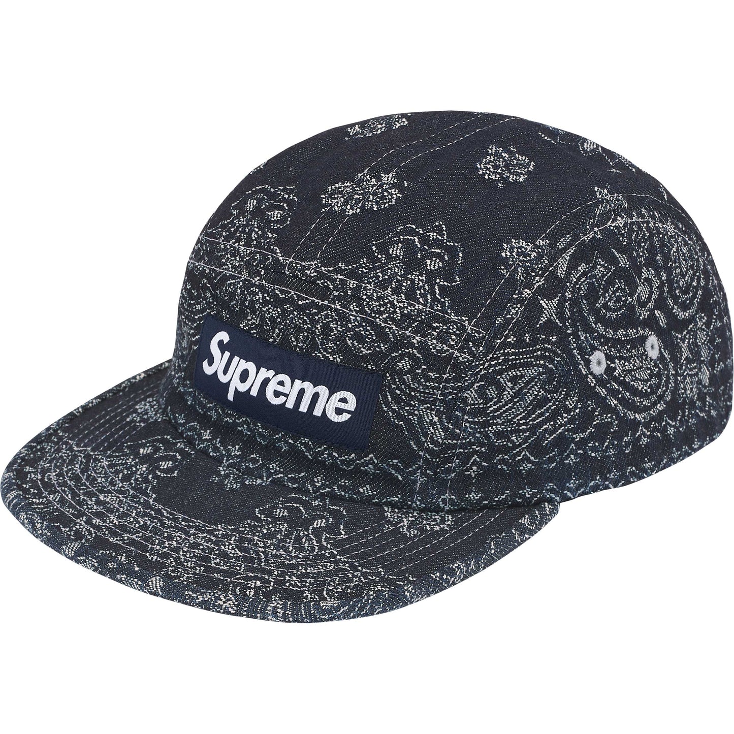 SUPREME 25SS BANDANA JACQUARD DENIM CAMP CAP
