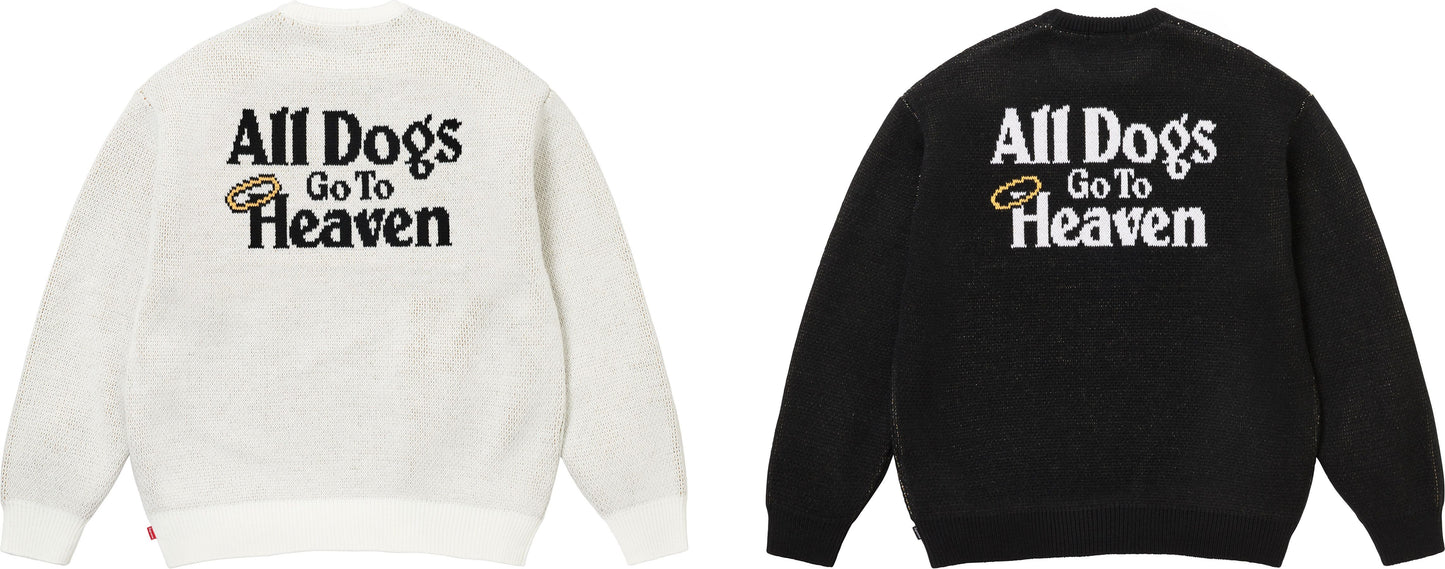 SUPREME 25FW ALL DOGS GO TO HEAVEN SWEATER