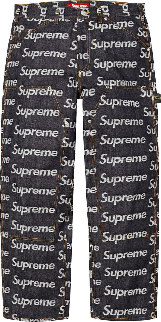 SUPREME 25FW JACQUARD LOGOS DOUBLE KNEE DENIM PAINTER JEAN