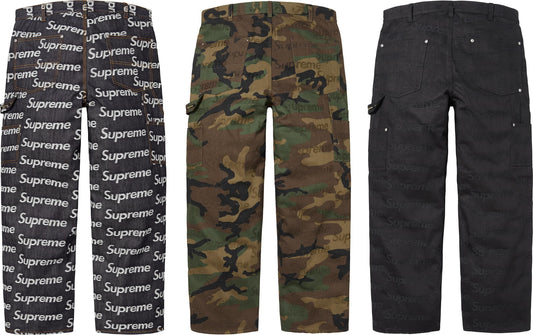 SUPREME 25FW JACQUARD LOGOS DOUBLE KNEE DENIM PAINTER JEAN
