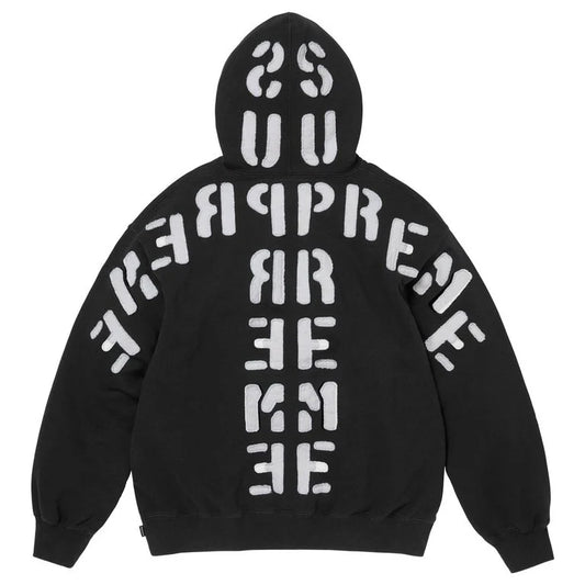 SUPREME 26FW WEEK 7 MIRRORED APPLIQUE HOODED SWEATSHIRT