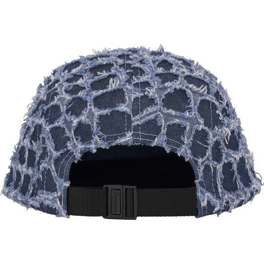 SUPREME 25SS FRAYED CROC DENIM CAMP CAP