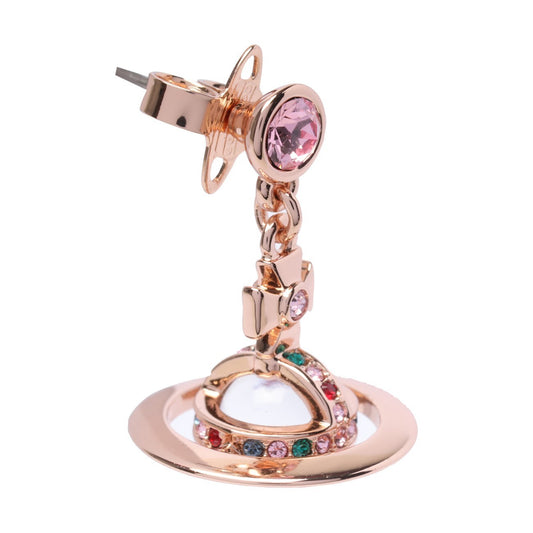 VIVIENNE WESTWOOD BRASS EARRINGS (PINK GOLD)