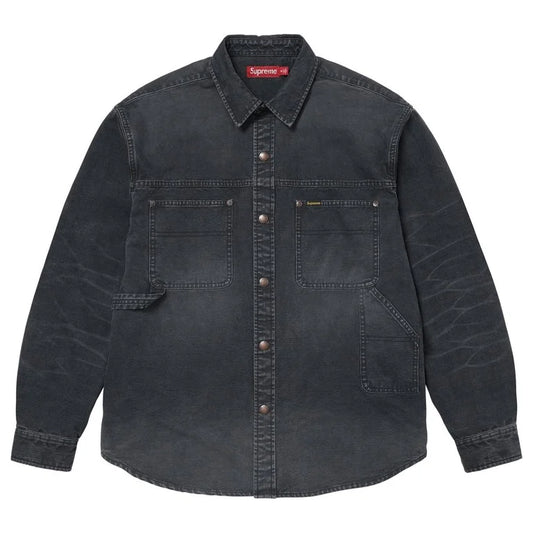 SUPREME 26SS WEEK6 WORN SNAP PAINTER SHIRT