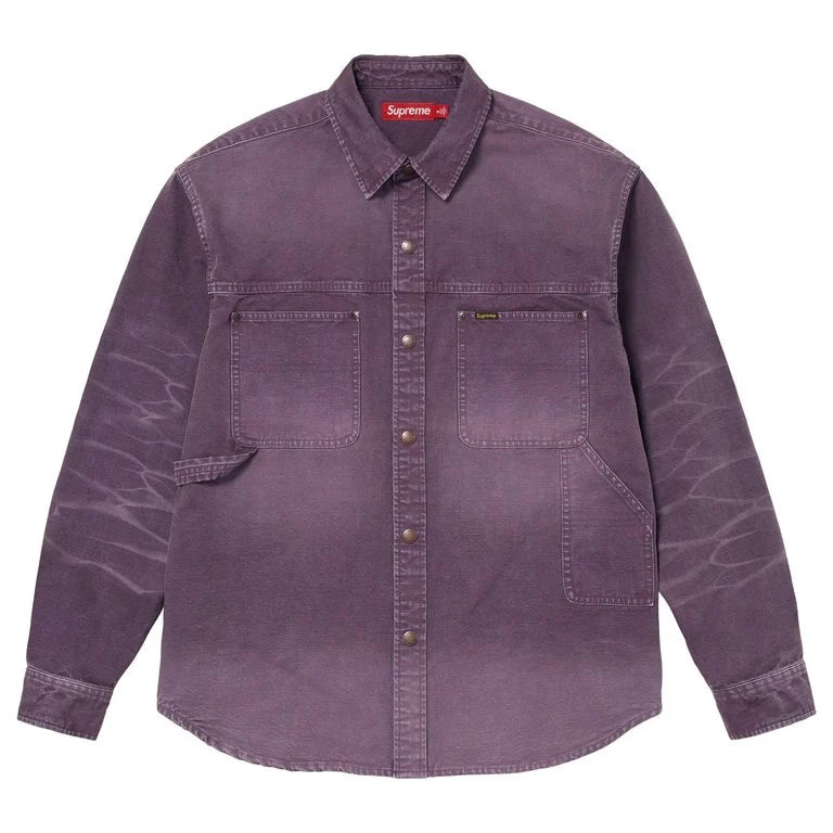 SUPREME 26SS WEEK6 WORN SNAP PAINTER SHIRT