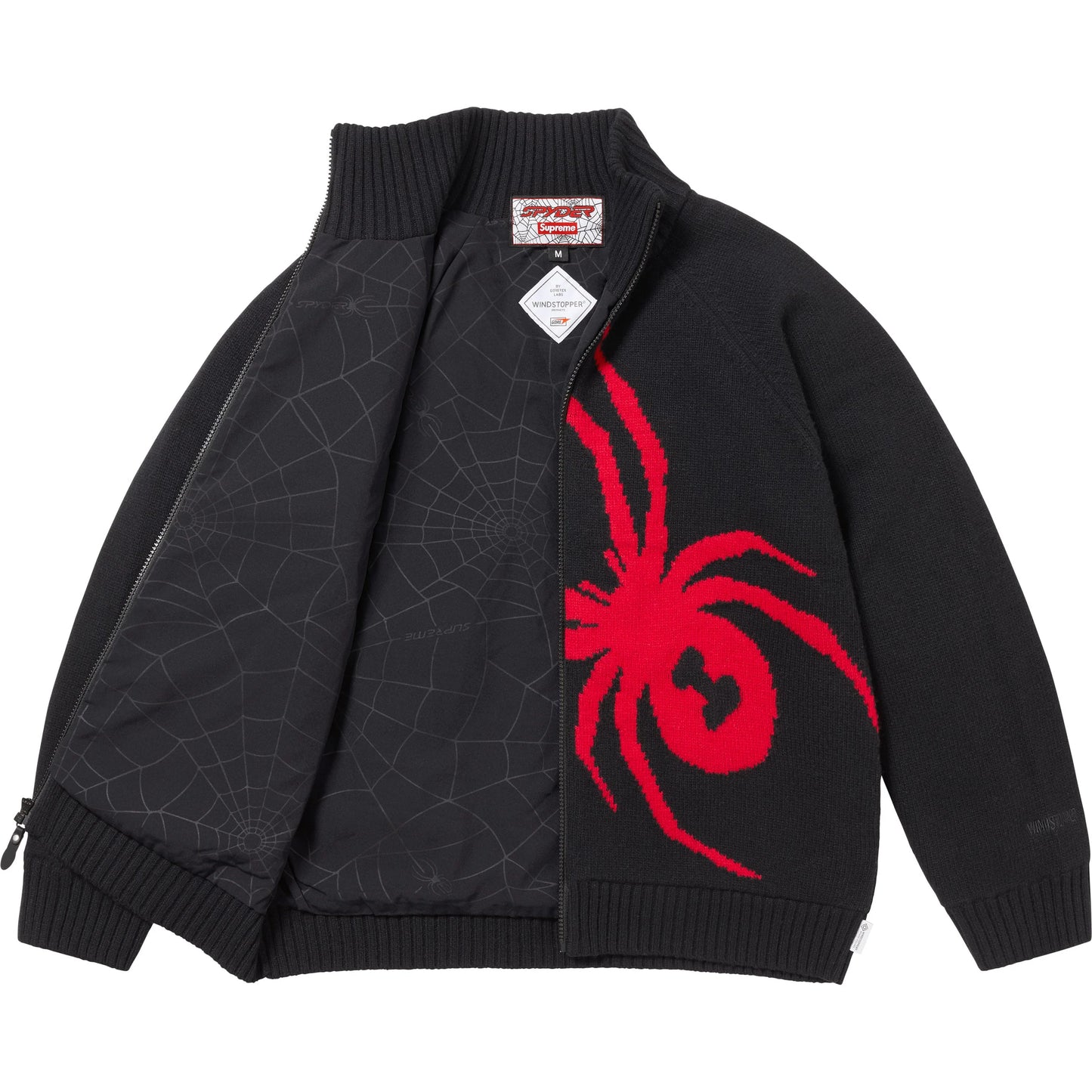 SUPREME 24FW SPYDER WINDSTOPPER ZIP UP SWEATER