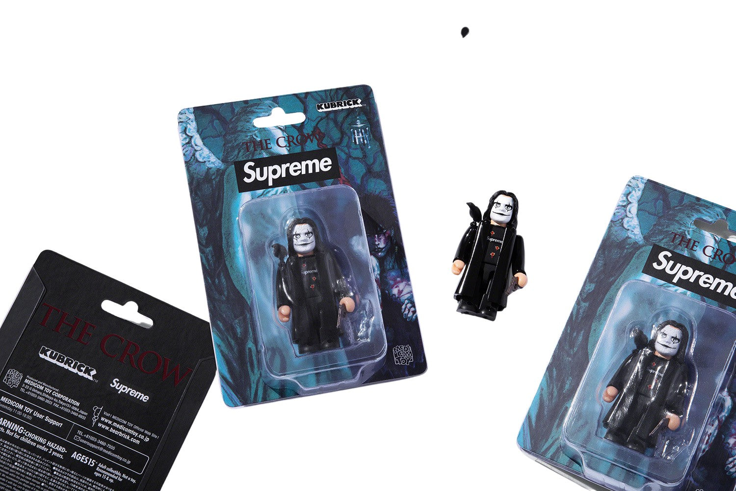 Supreme x The Crow Kubrick Bearbrick 1000% Medicom Be@rbrick IN