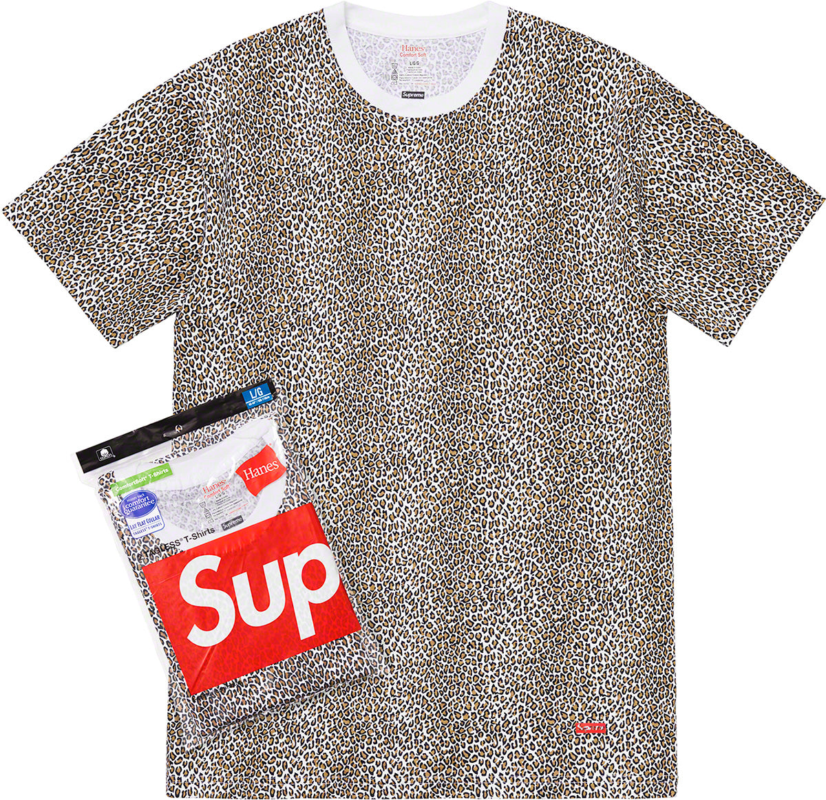 SUPREME 19SS HANES LEOPARD TEE(2pack) - CONCEPTSTOREHK