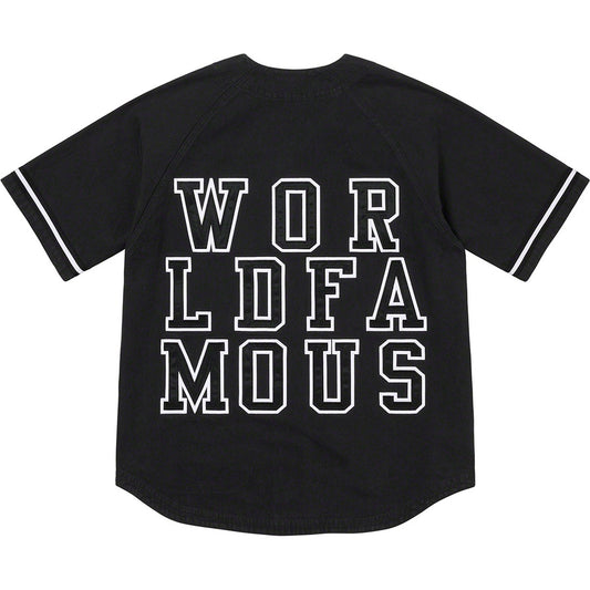 SUPREME 22FW DENIM BASEBALL JERSEY