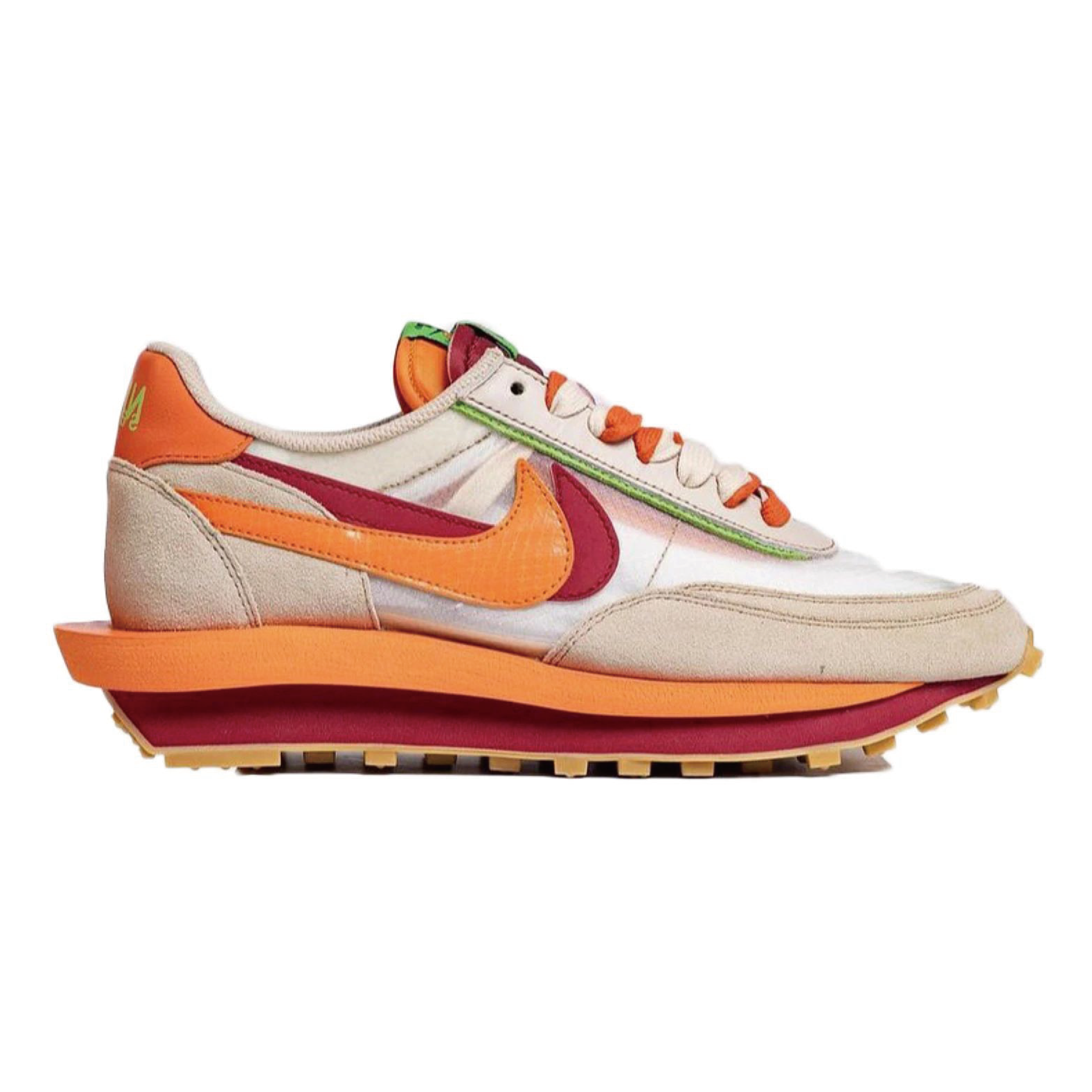 NIKE LD WAFFLE X SACAI X CLOT NET ORANGE BLAZE DH1347 100