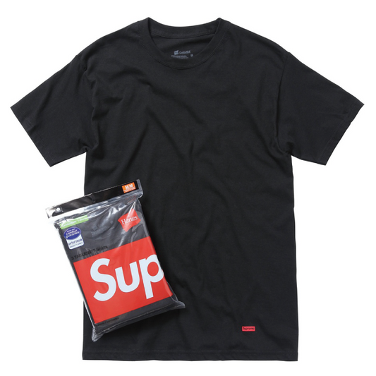 SUPREME HANES TAGLESS TEE(3 PACK)