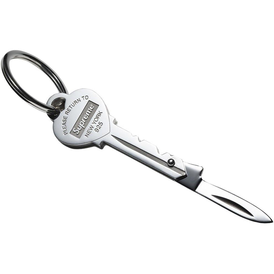 SUPREME 21FW X TIFFANY & CO RETURN TO TIFFANY HEART KNIFE KEYRING
