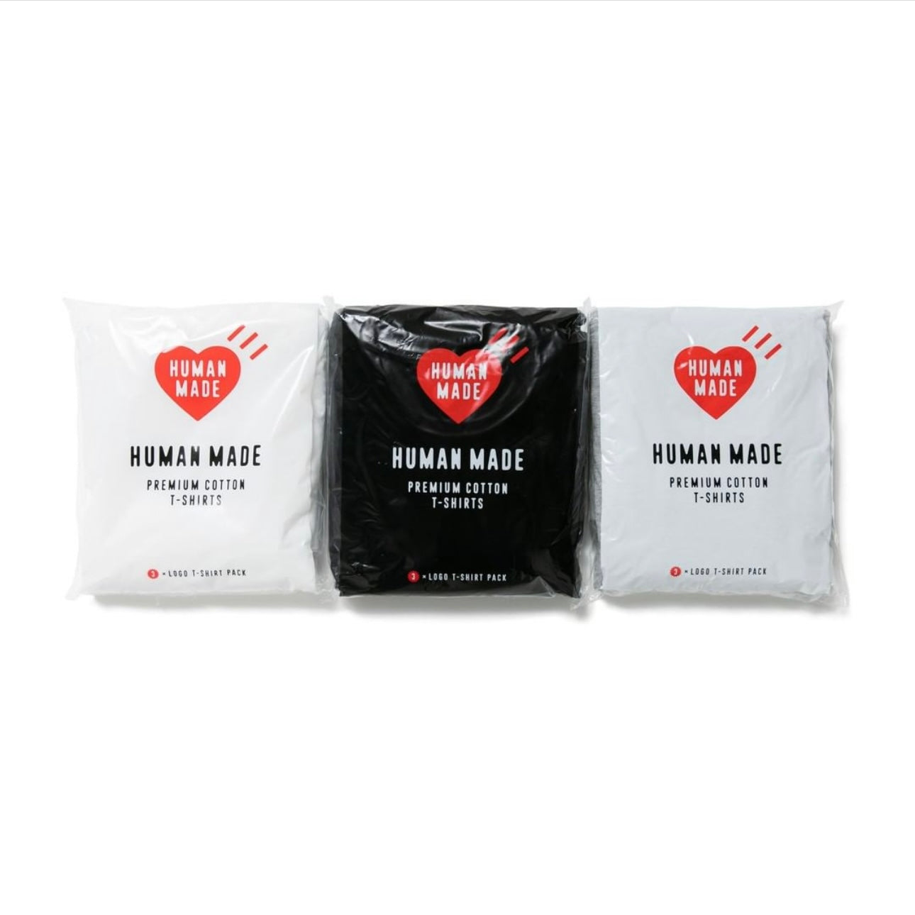 HUMAN MADE 22FW 3-PACK TEE(HM24CS001)