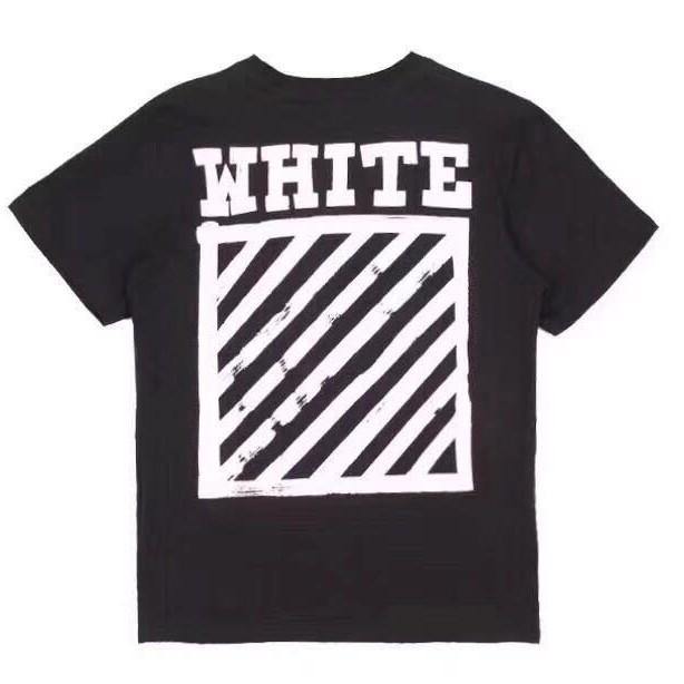 OFF WHITE BRUSHED DIAGONAL S S TEE