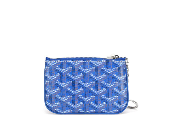 GOYARD SENAT MINI POUCHES (SKY BLUE & SILVER)