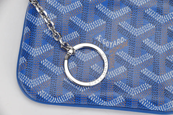GOYARD SENAT MINI POUCHES (SKY BLUE & SILVER)