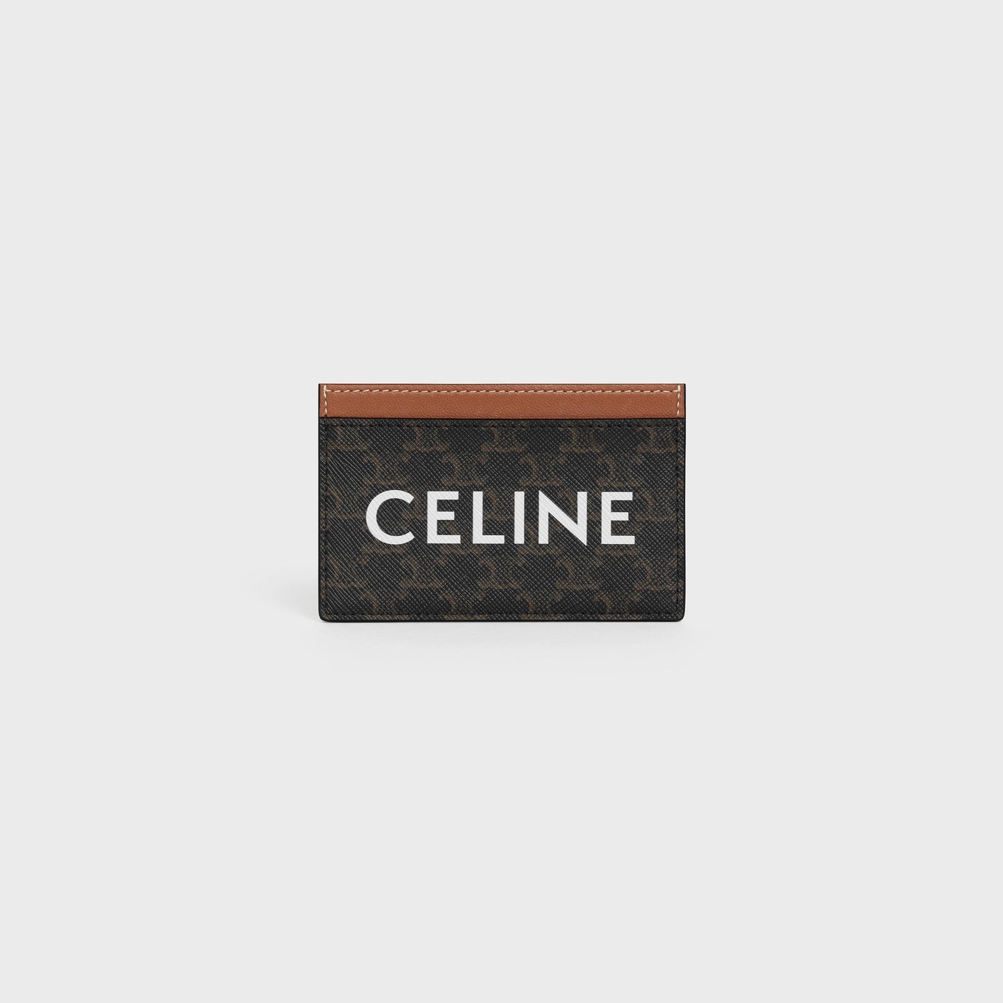 CELINE CARD HOLDER IN TRIOMPHE CANVAS WITH CELINE PRINT