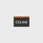 CELINE CARD HOLDER IN TRIOMPHE CANVAS WITH CELINE PRINT