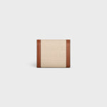 CELINE SMALL FLAP WALLET TRIOMPHE IN TEXTILE AND CALFSKIN