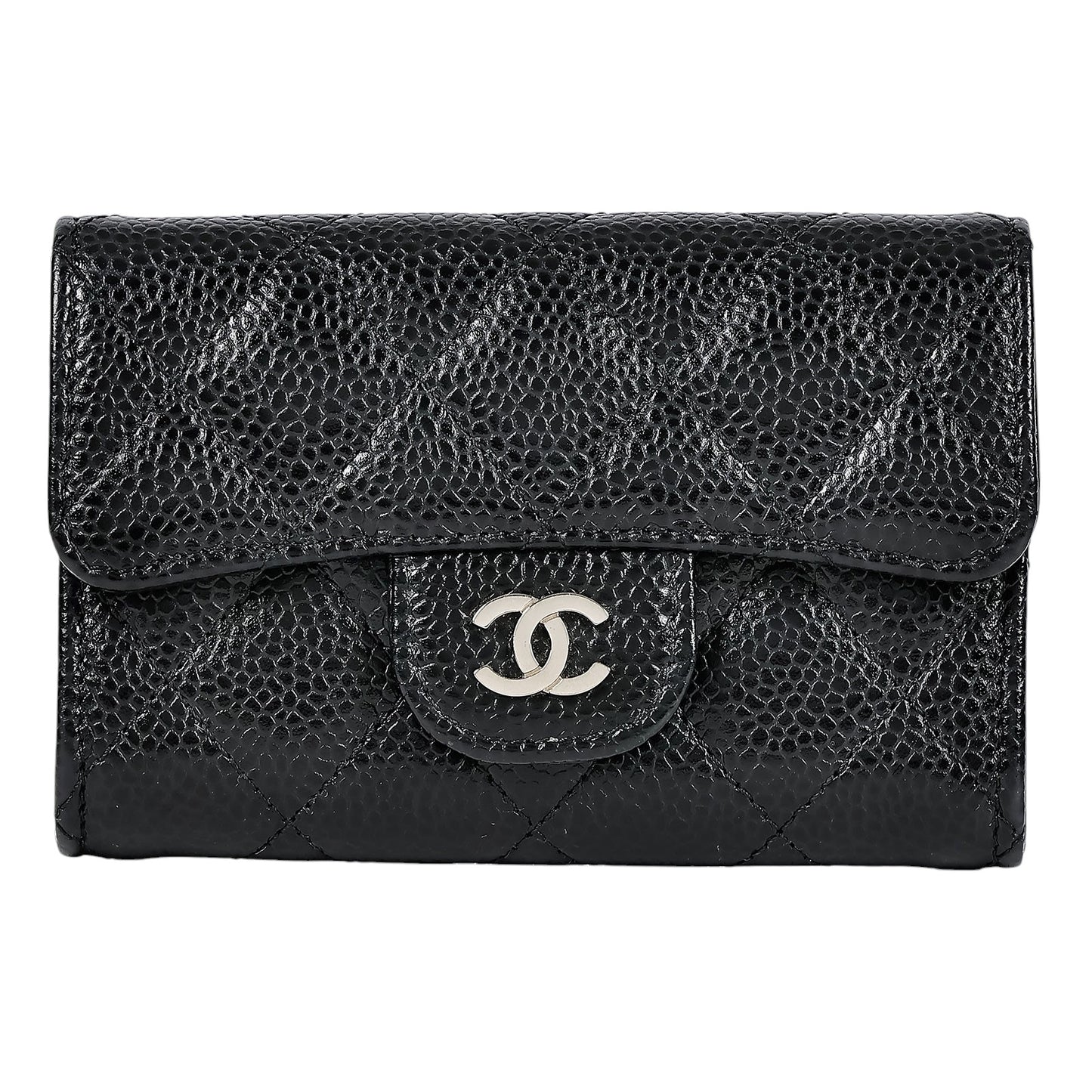 CHANEL WOMAN CALFSKIN PLAIN LEATHER LOGO CARD HOLDERS (AP0214)