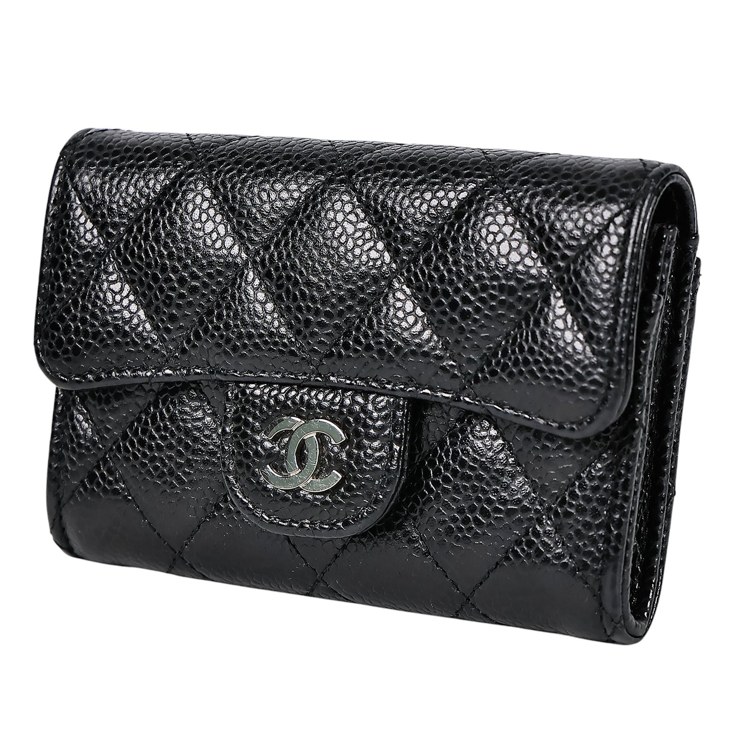CHANEL WOMAN CALFSKIN PLAIN LEATHER LOGO CARD HOLDERS (AP0214)