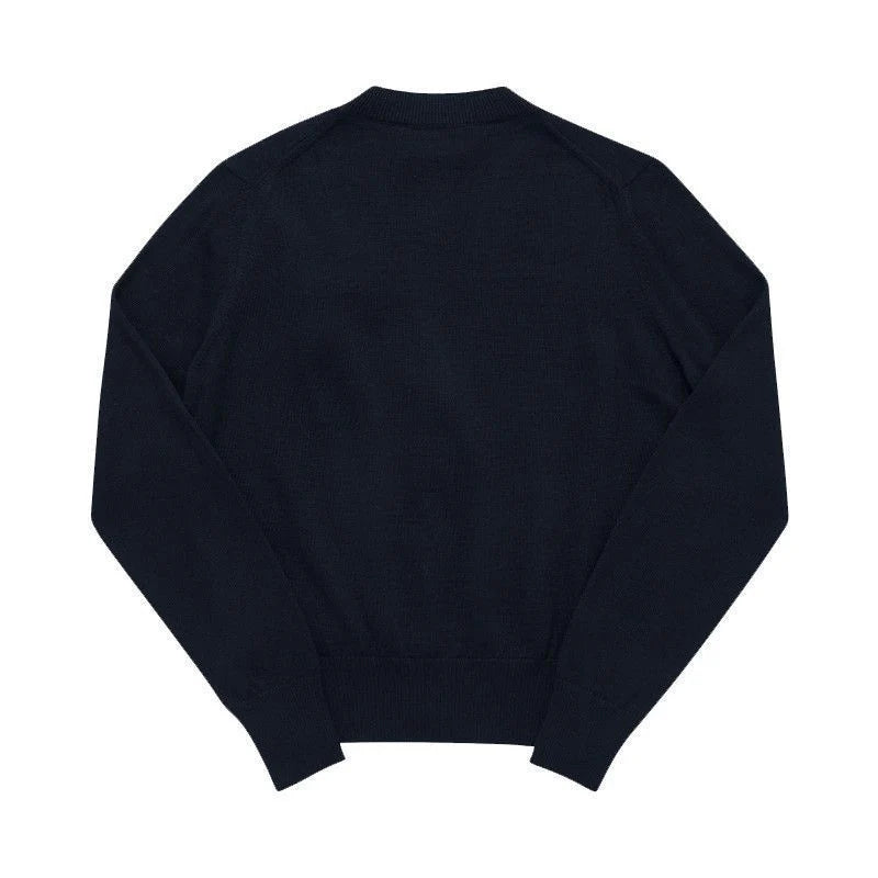 AMI PARIS BLACK WOOL AMI DE COEUR CARDIGAN (BFFKC111)