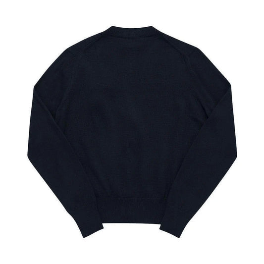 AMI PARIS BLACK WOOL AMI DE COEUR CARDIGAN (BFFKC111)