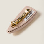 MIUMIU PATENT LEATHER HAIR CLIP (POWER PINK)