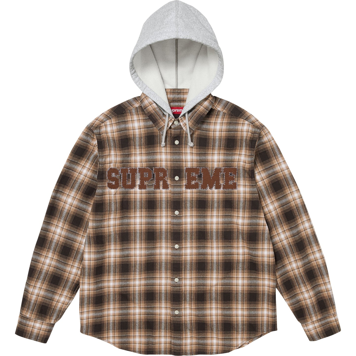 SUPREME 26FW WEEK 1 HOODED FLANNEL SHIRT