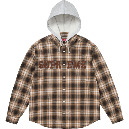 SUPREME 26FW WEEK 1 HOODED FLANNEL SHIRT