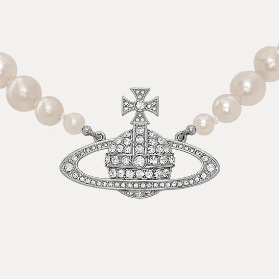 VIVIENNE WESTWOOD ONE ROW BAS RELIEF PEARL NECKLACE(63010106-02P104)