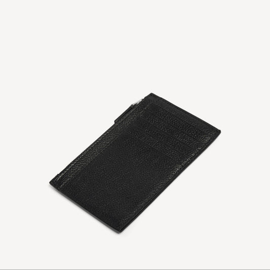 BALENCIAGA MEN'S CASH LONG COIN AND CARD HOLDER IN BLACK