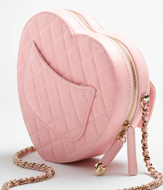 CHANEL HEART BAG LAMBSKIN LIGHT PINK AP2784-B07958-U2360