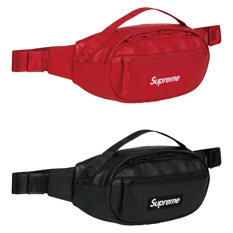 Supreme leather waist bag sale