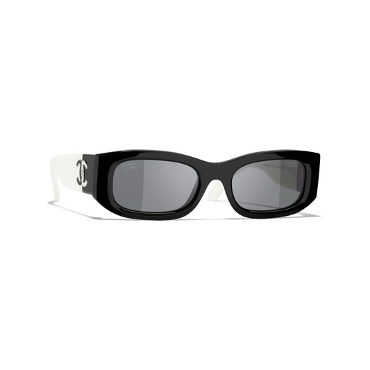 [PREORDER] CHANEL RECTANGLE SUNGLASSES(BLACK & WHITE)