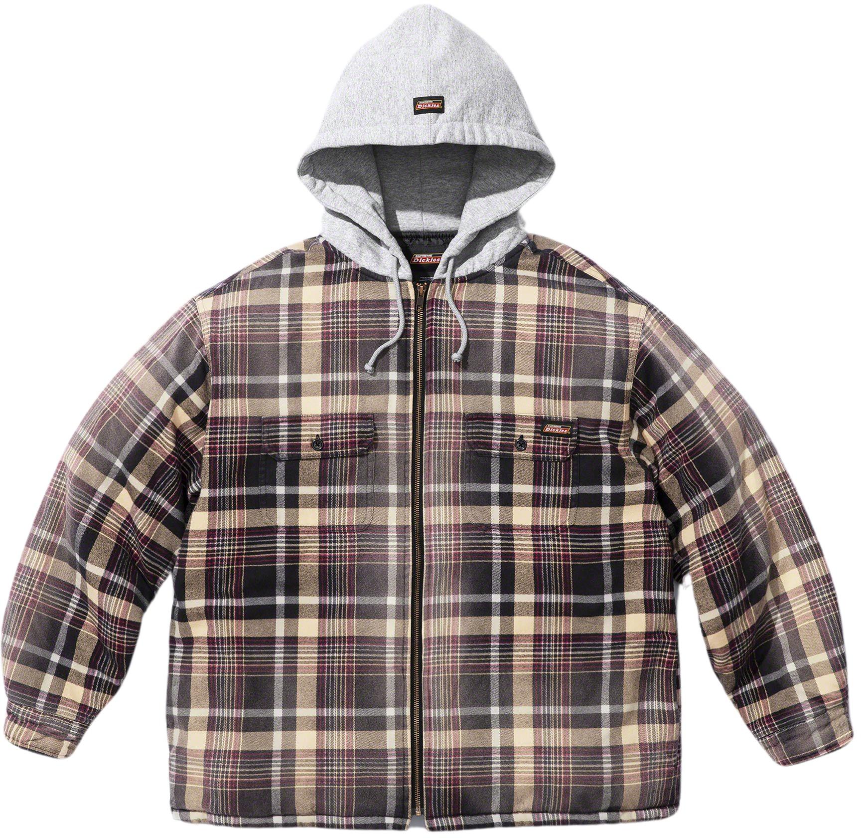 SUPREME 23FW DICKIES® PLAID HOODED ZIP UP SHIRT – CONCEPTSTOREHK